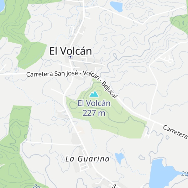 Map of El Volcán