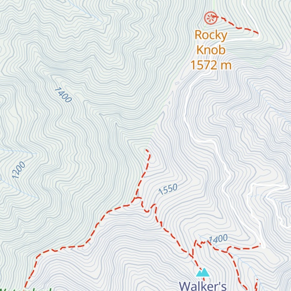 Map of Greybeard Peak
