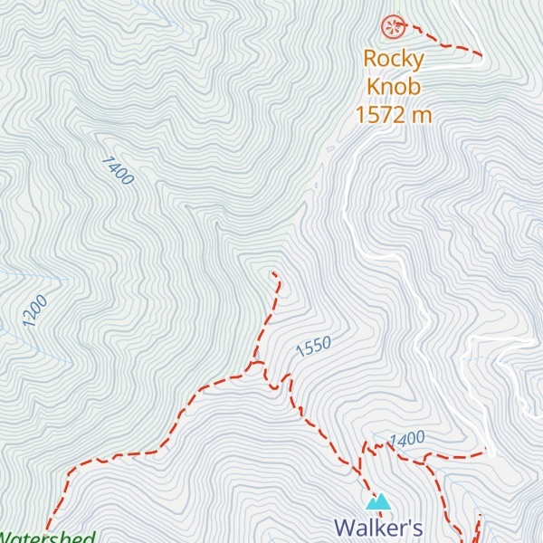 Map of Graybeard Mountain