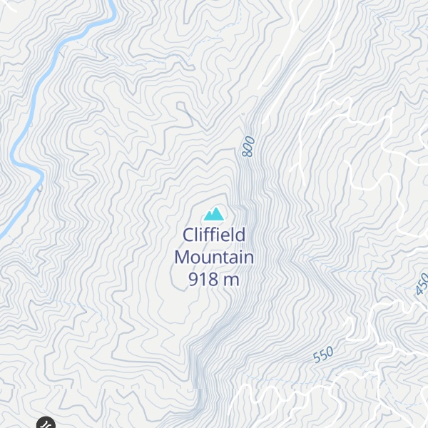 Map of Cliffield Mountain
