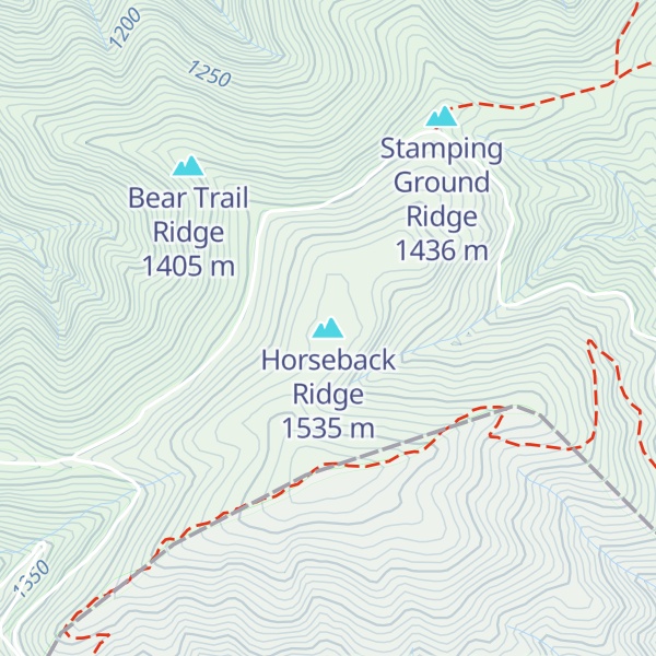 Map of Horseback Ridge