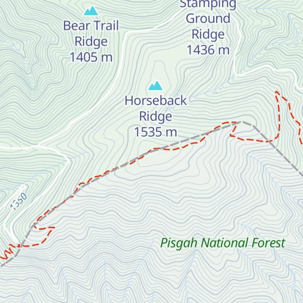 Map of Unaka Mountain