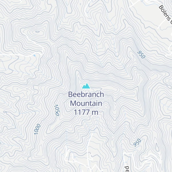 Map of Beebranch Mountain