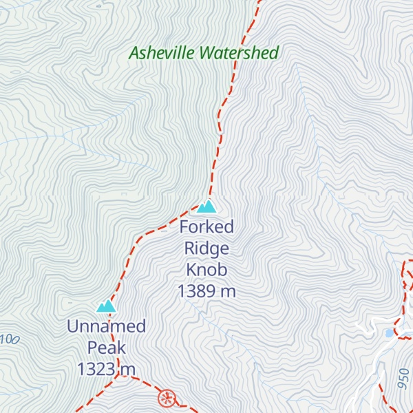 Map of Forked Ridge Knob
