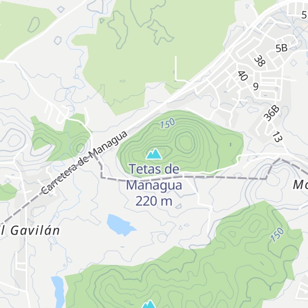Map of Tetas de Managua