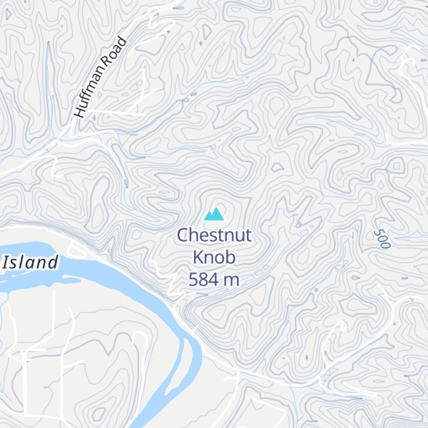 Map of Chestnut Knob