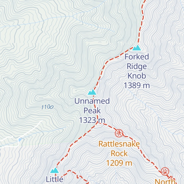 Map of Unnamed Peak