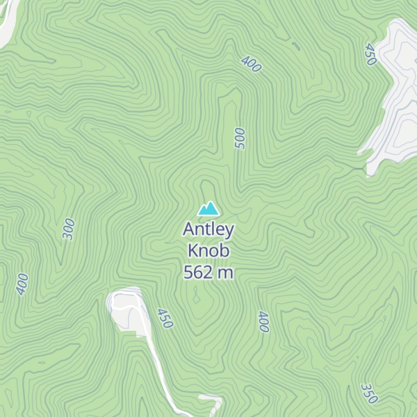 Map of Antley Knob