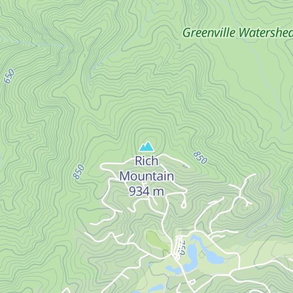 Map of Rich Mountain
