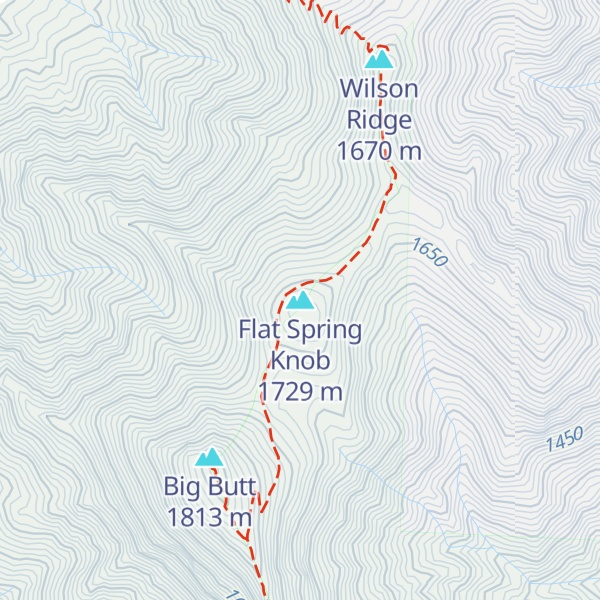 Map of Flat Spring Knob