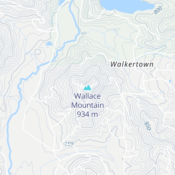 Map of Wallace Mountain