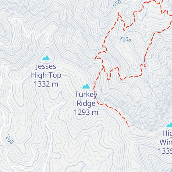 Map of Turkey Ridge
