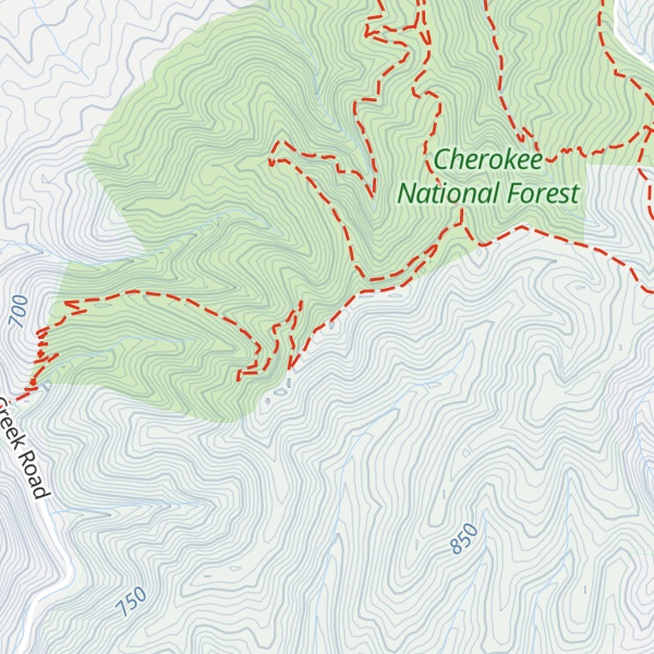 Map of Buffalo Mountain