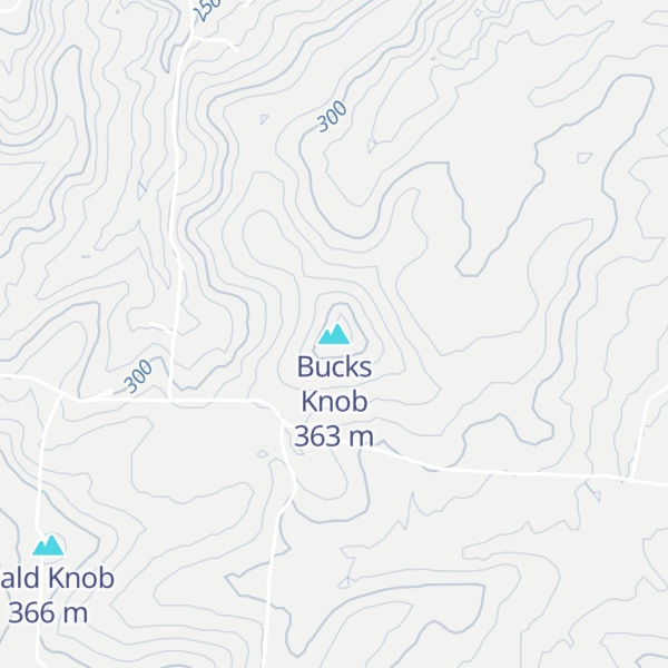 Map of Bucks Knob
