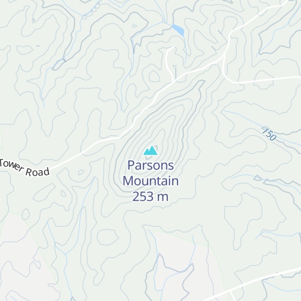Map of Parsons Mountain