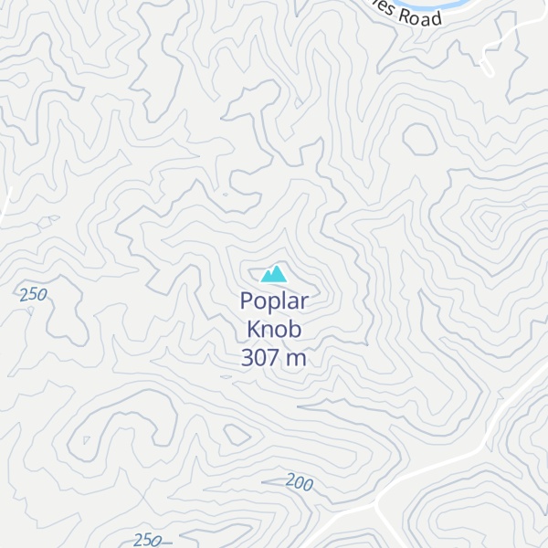 Map of Poplar Knob