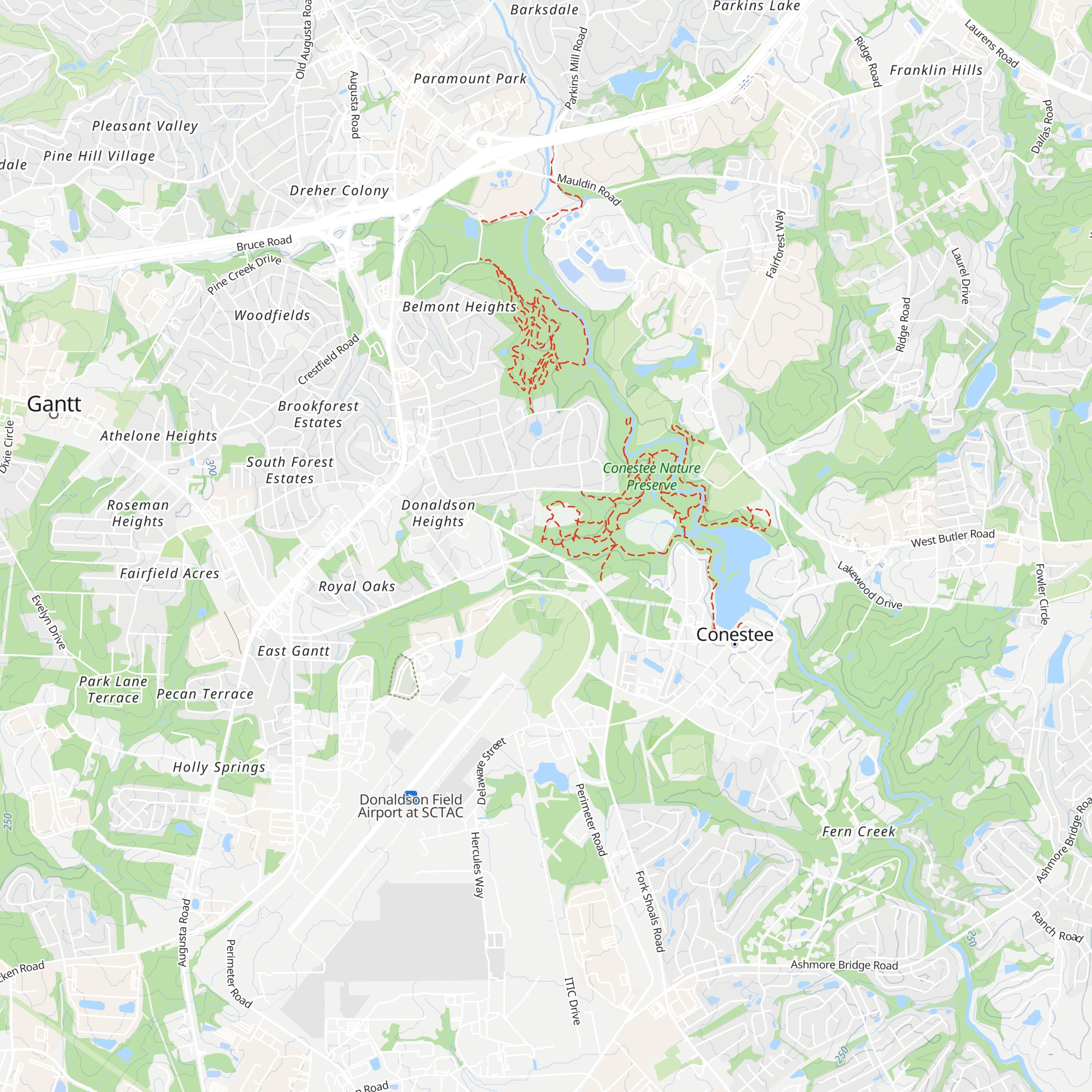 Lake Conestee Park Office map