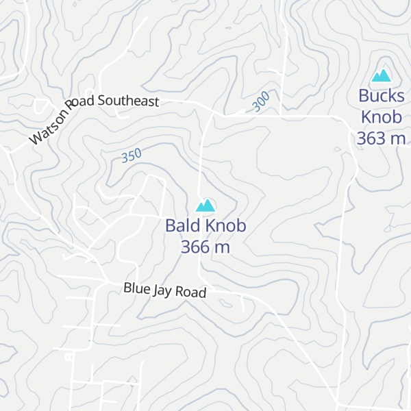 Map of Bald Knob