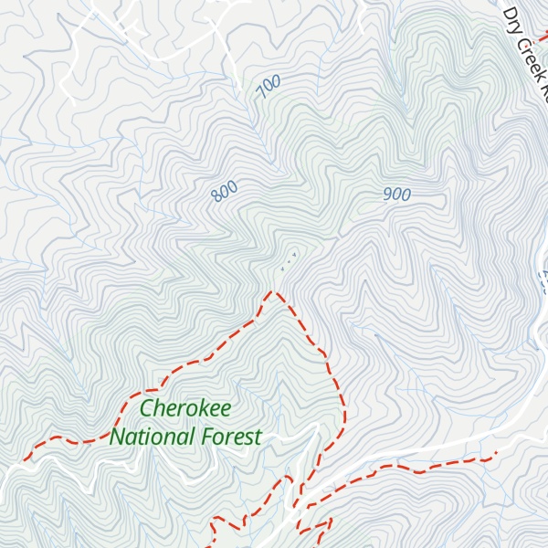 Map of Cherokee Mountain