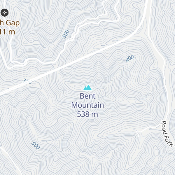 Map of Bent Mountain