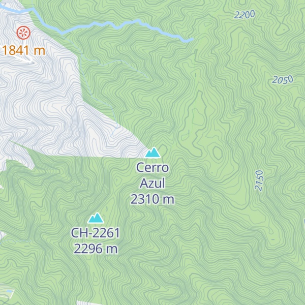 Map of Cerro Azul