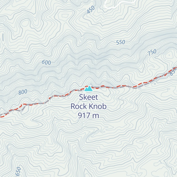 Map of Skeet Rock Knob