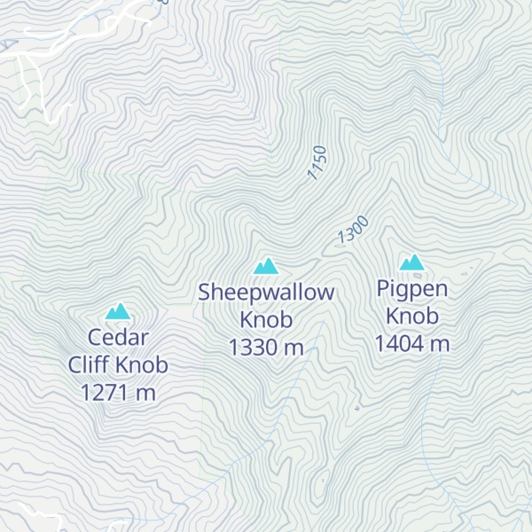 Map of Sheepwallow Knob