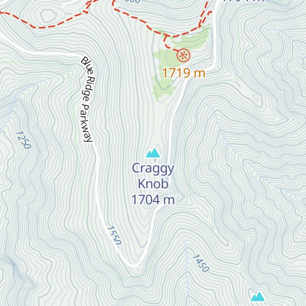 Map of Craggy Knob