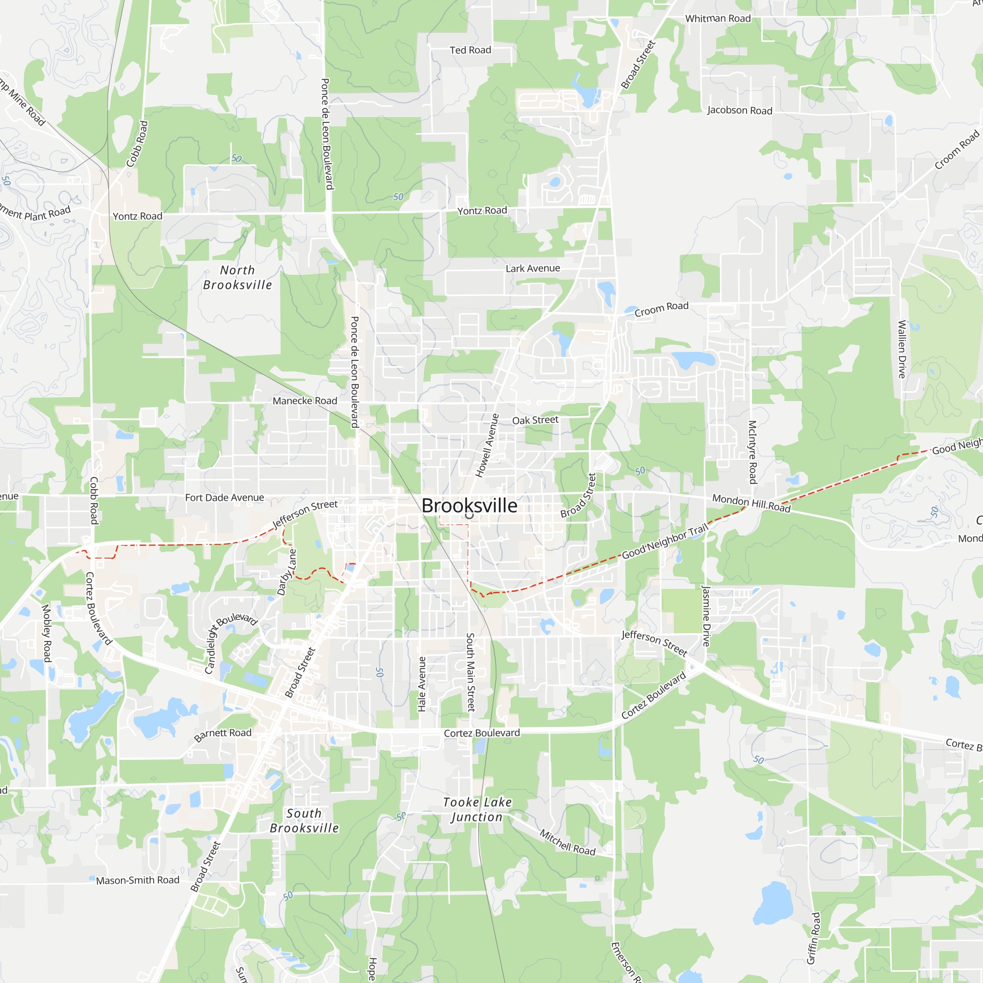 Brooksville Welcome Center map