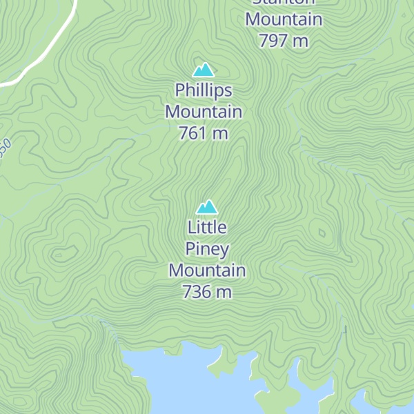 Map of Little Piney Mountain
