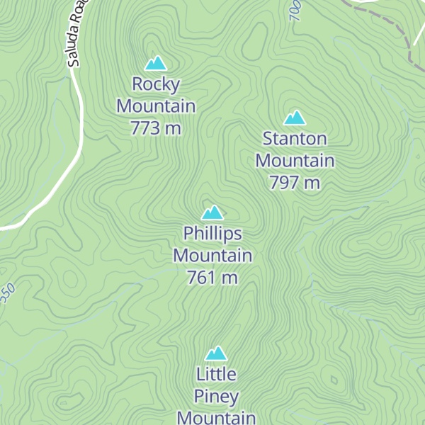 Map of Phillips Mountain