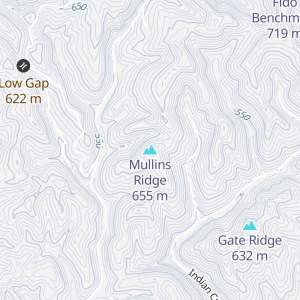 Map of Mullins Ridge