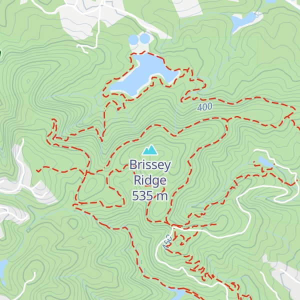 Map of Brissey Ridge