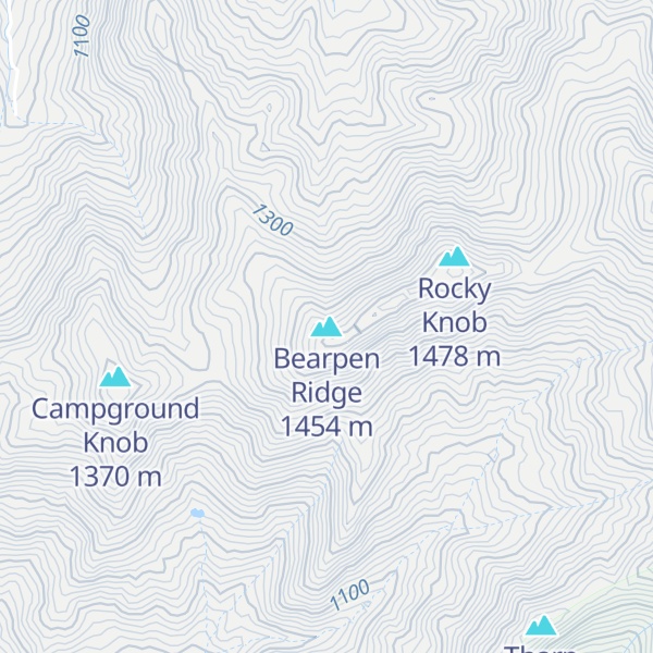 Map of Bearpen Ridge