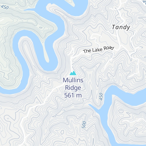 Map of Mullins Ridge