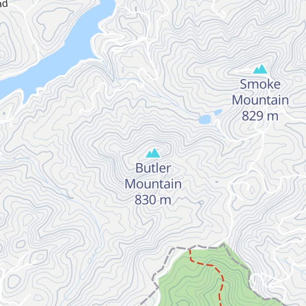 Map of Butler Mountain