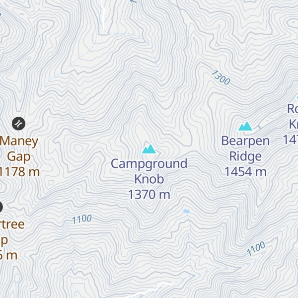 Map of Campground Knob