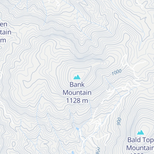 Map of Bank Mountain