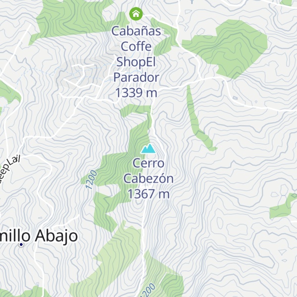 Map of Cerro Cabezón