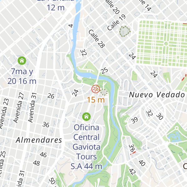 Map of Parque Almendares