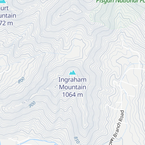 Map of Ingraham Mountain
