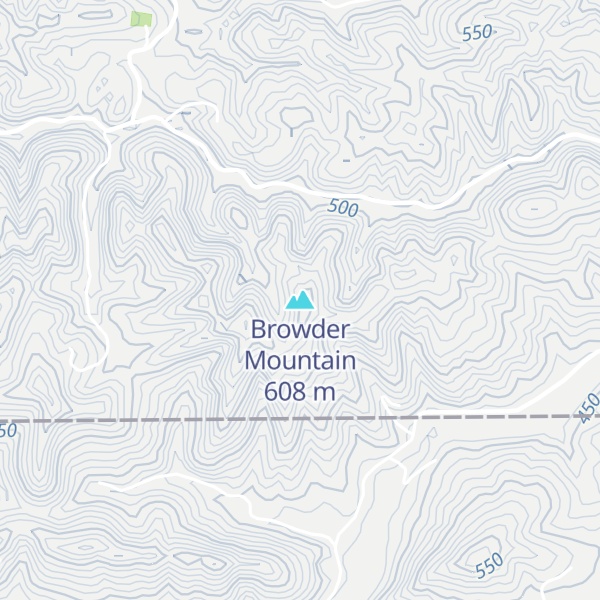 Map of Browder Mountain