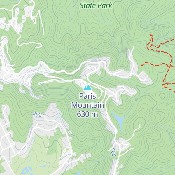 Map of Paris Mountain