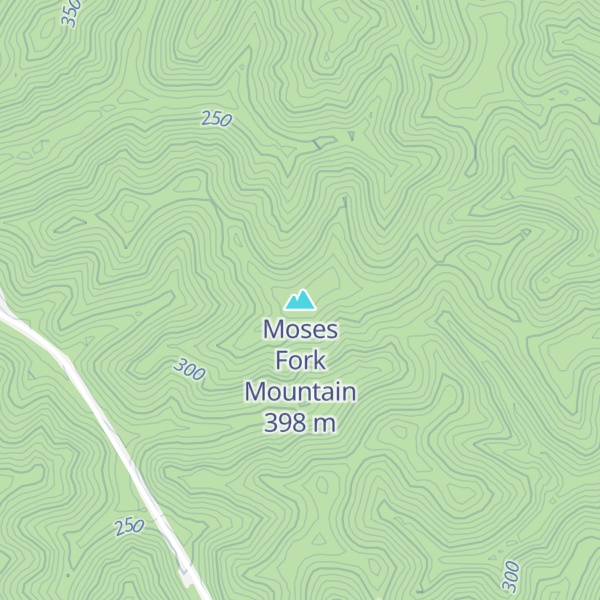 Map of Moses Fork Mountain