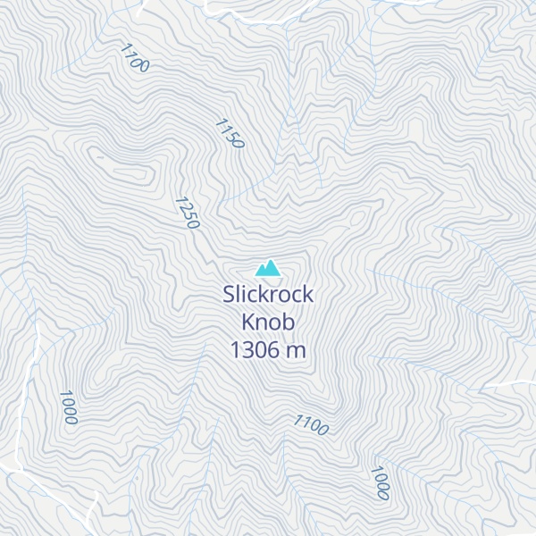 Map of Slickrock Knob