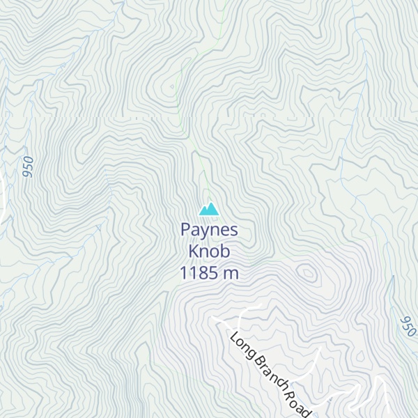 Map of Paynes Knob