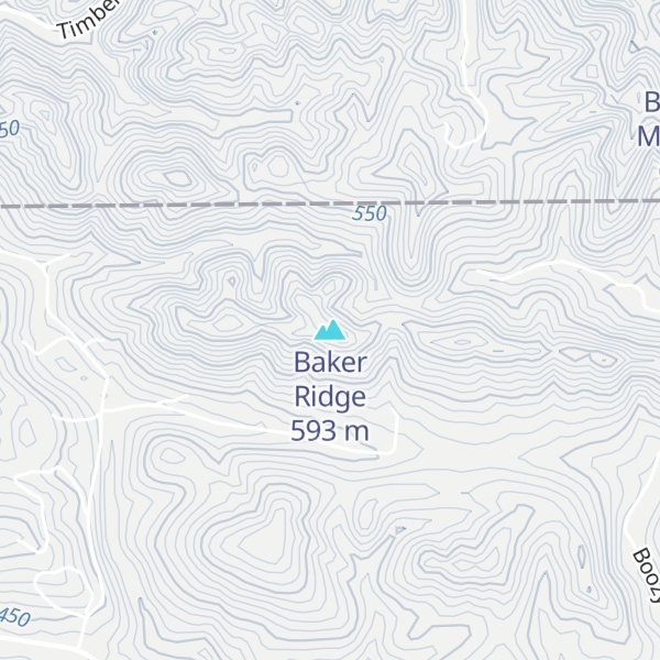 Map of Baker Ridge
