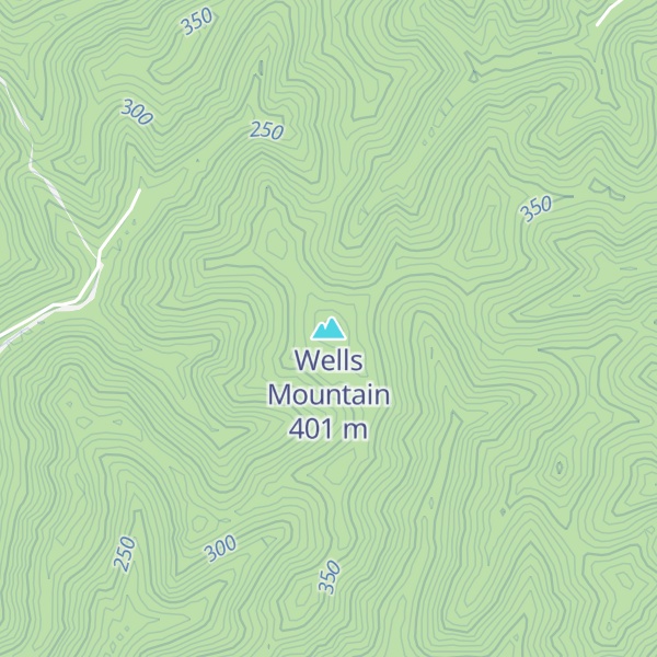 Map of Wells Mountain