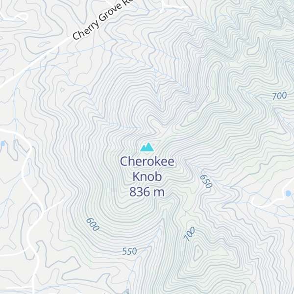 Map of Cherokee Knob