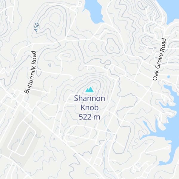 Map of Shannon Knob